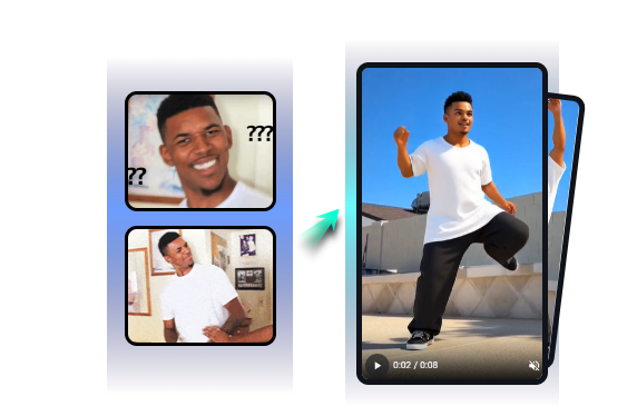 Lustiges Meme-Video: KI-Körpertausch